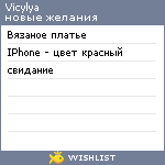 My Wishlist - vicylya