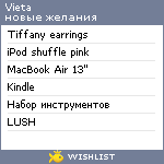 My Wishlist - vieta