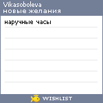 My Wishlist - vikasoboleva