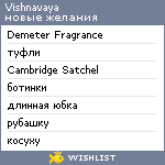 My Wishlist - vishnavaya