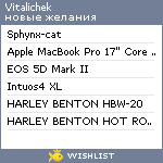 My Wishlist - vitalichek