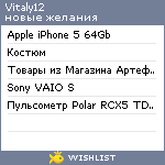 My Wishlist - vitaly12