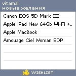 My Wishlist - vitamal