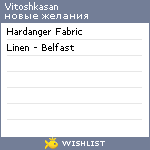 My Wishlist - vitoshkasan