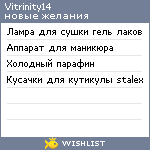 My Wishlist - vitrinity14