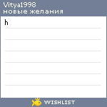 My Wishlist - vitya1998