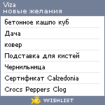 My Wishlist - viza