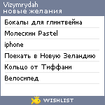 My Wishlist - vizymrydah