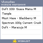 My Wishlist - vkonyshev