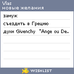 My Wishlist - vlas