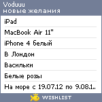 My Wishlist - voduuu