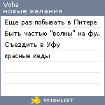 My Wishlist - voha