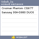 My Wishlist - volosh_ka