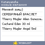 My Wishlist - von_katanyan