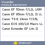 My Wishlist - vovander