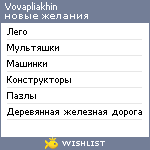 My Wishlist - vovapliakhin