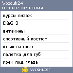 My Wishlist - vozduh24