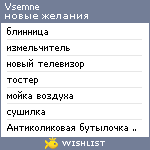 My Wishlist - vsemne