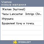 My Wishlist - vsemoe