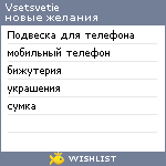 My Wishlist - vsetsvetie
