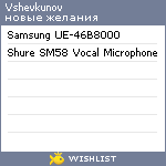 My Wishlist - vshevkunov