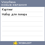 My Wishlist - vssycheva