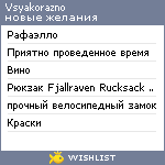 My Wishlist - vsyakorazno