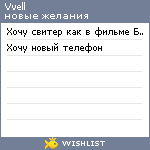 My Wishlist - vvell