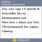 My Wishlist - vvh1te