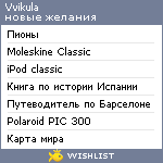 My Wishlist - vvikula