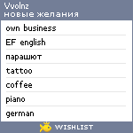 My Wishlist - vvolnz