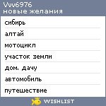 My Wishlist - vvv6976