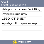 My Wishlist - vwell