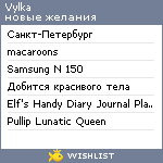 My Wishlist - vylka