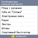 My Wishlist - vysokogornaya