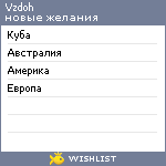 My Wishlist - vzdoh