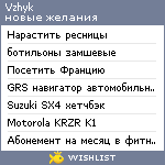 My Wishlist - vzhyk