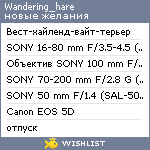 My Wishlist - wandering_hare