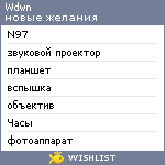 My Wishlist - wdwn