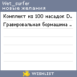 My Wishlist - wet_surfer
