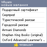 My Wishlist - whyann