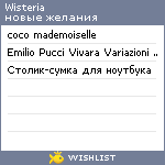 My Wishlist - wisteria