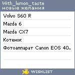 My Wishlist - with_lemon_taste