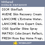 My Wishlist - withered