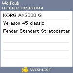 My Wishlist - wolfcub