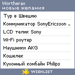 My Wishlist - wortherax