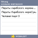 My Wishlist - wrong