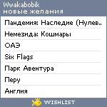 My Wishlist - wwakabobik