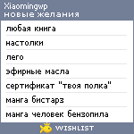 My Wishlist - xiaomingwp