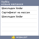 My Wishlist - xyyhka